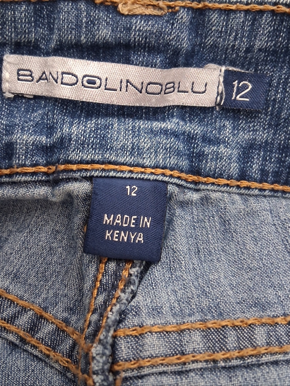 BANDOLINO Blue Jean Capri Shorts Women Size 12 - Picture 7 of 10